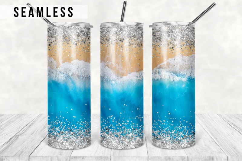 glitter-beach-tumbler-sublimation-design-wrap-tapered-amp-straight-png