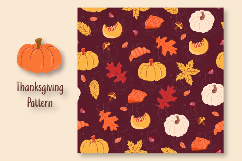 autumn-thanksgiving-seamless-patterns