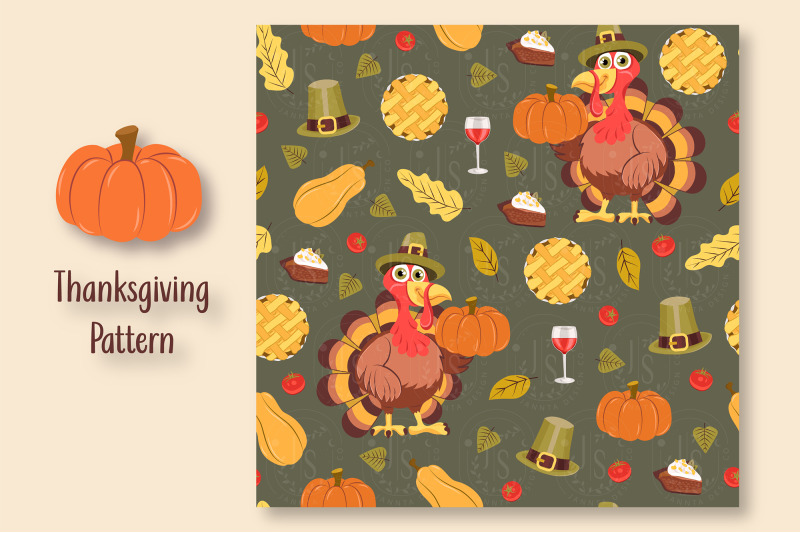 autumn-thanksgiving-seamless-patterns