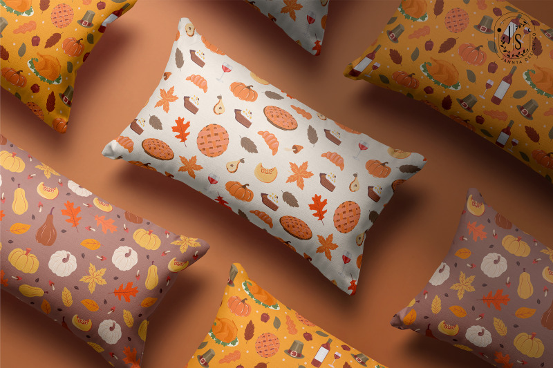 autumn-thanksgiving-seamless-patterns