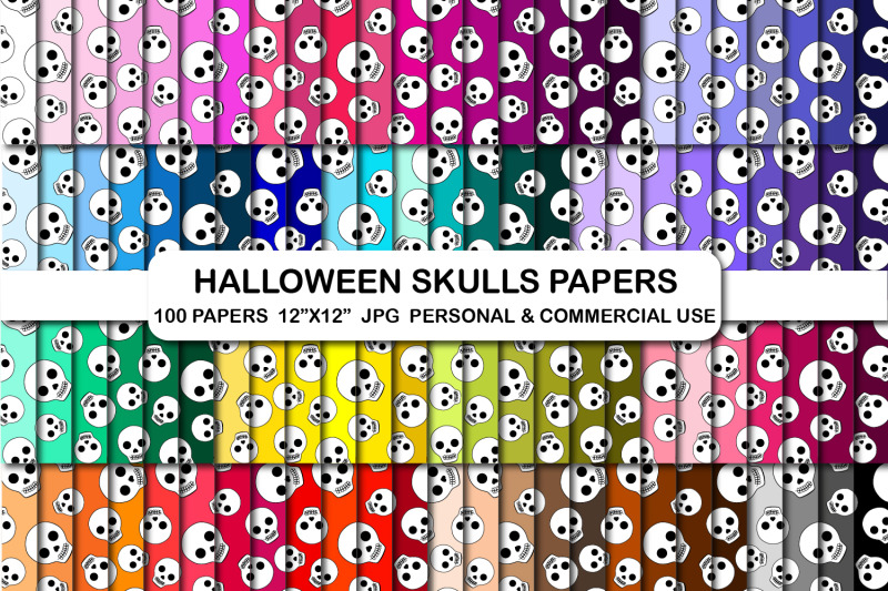 halloween-skulls-pattern-digital-papers-skull-digital-paper