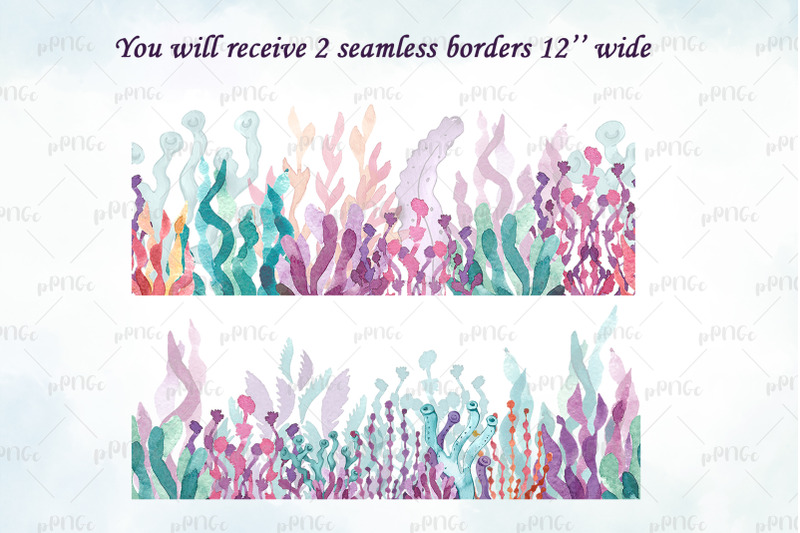 seamless-seaweed-borders-clipart