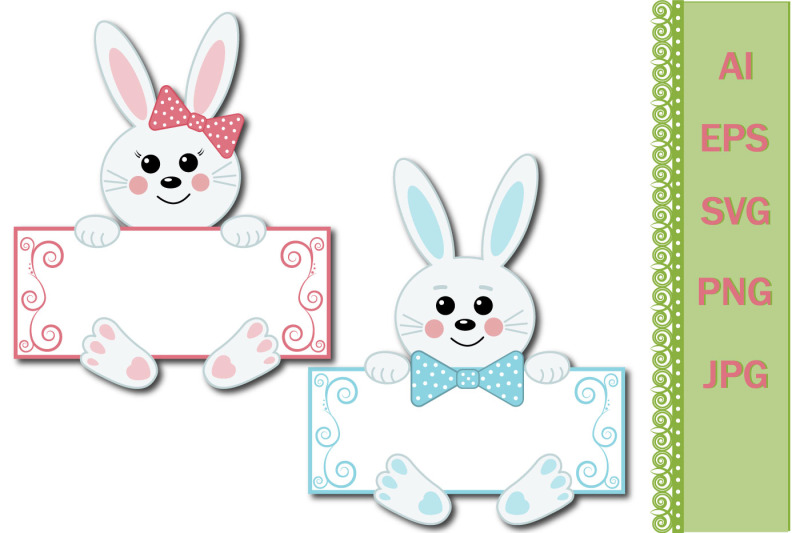 hares-boy-and-girl-monogram-svg-children-039-s-characters