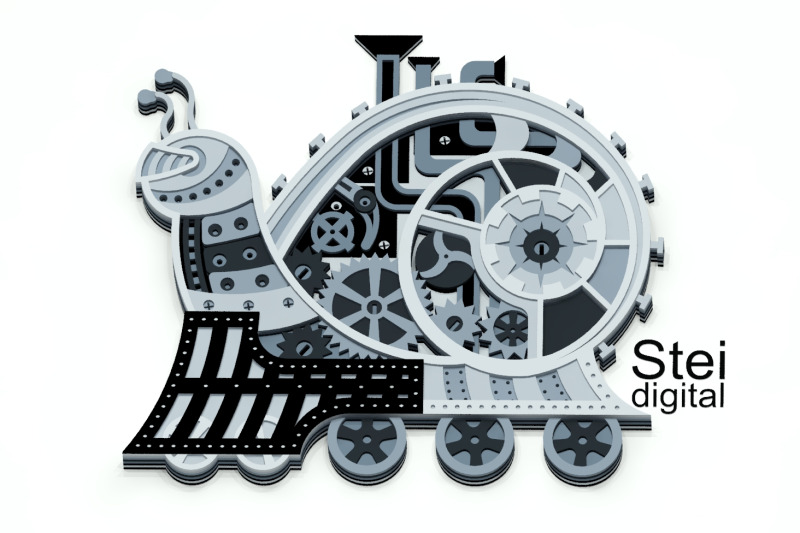 3d-steampunk-snail-svg-dxf-cut-files-layered-train-svg