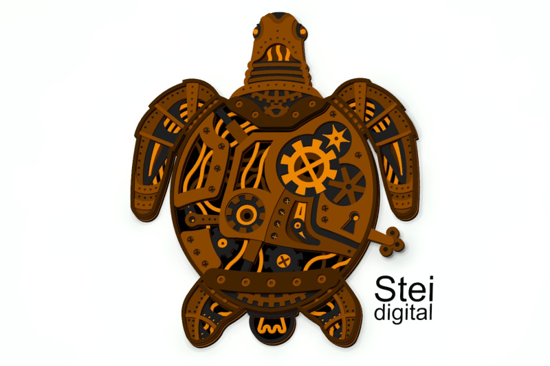 steampunk-turtle-svg-dxf-cut-files-3d-layered-turtle-svg