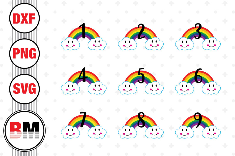 rainbow-numbers-svg-png-dxf-files
