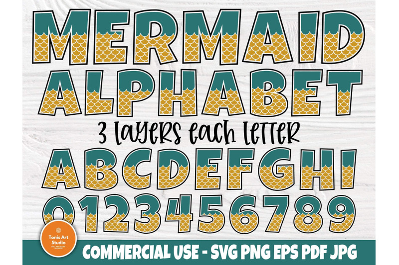 mermaid-font-svg-alphabet-clipart-girl-letters