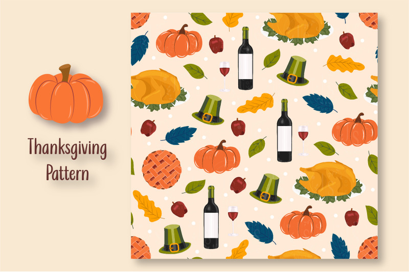 autumn-thanksgiving-seamless-patterns