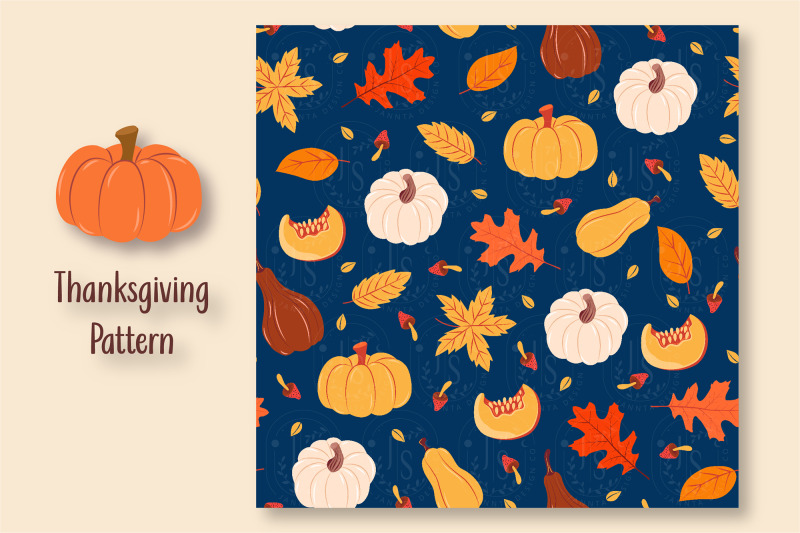 autumn-thanksgiving-seamless-patterns