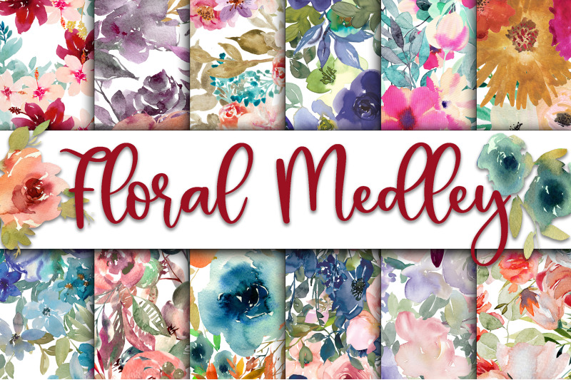 floral-medley-digital-papers