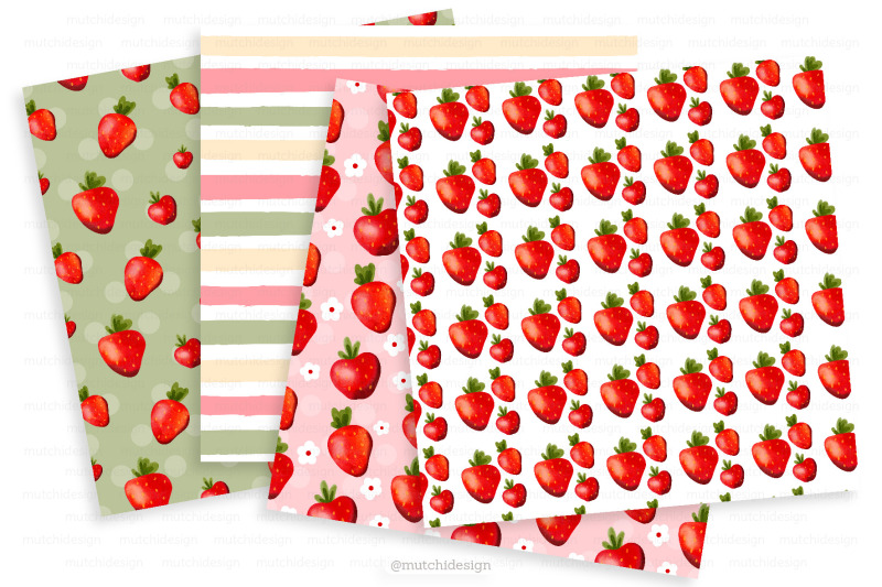 watercolor-strawberry-digital-papers-12-patterns