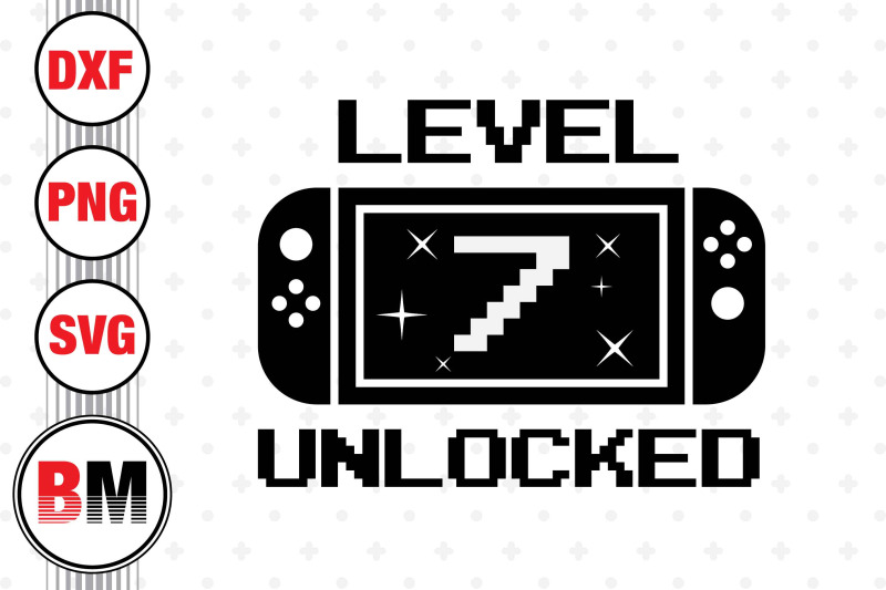 level-7-unlocked-svg-png-dxf-files