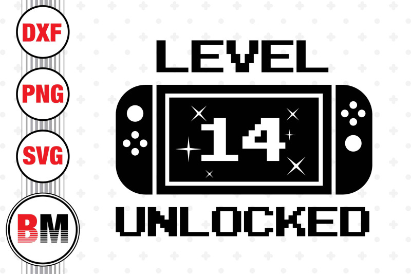 level-14-unlocked-svg-png-dxf-files