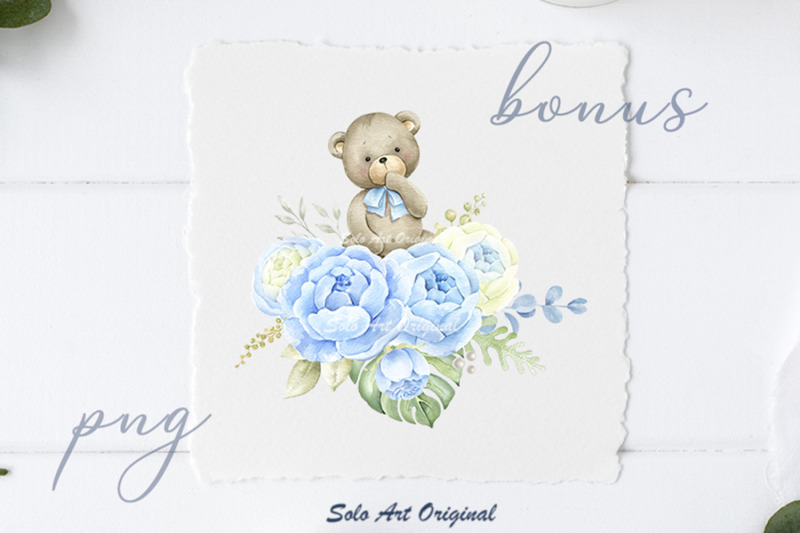 baby-boy-shower-little-bear-blue-floral-clipart