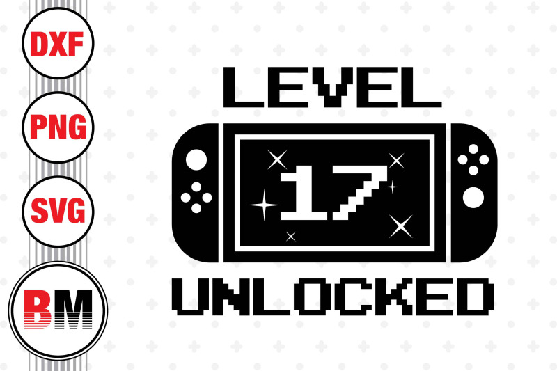 level-17-unlocked-svg-png-dxf-files