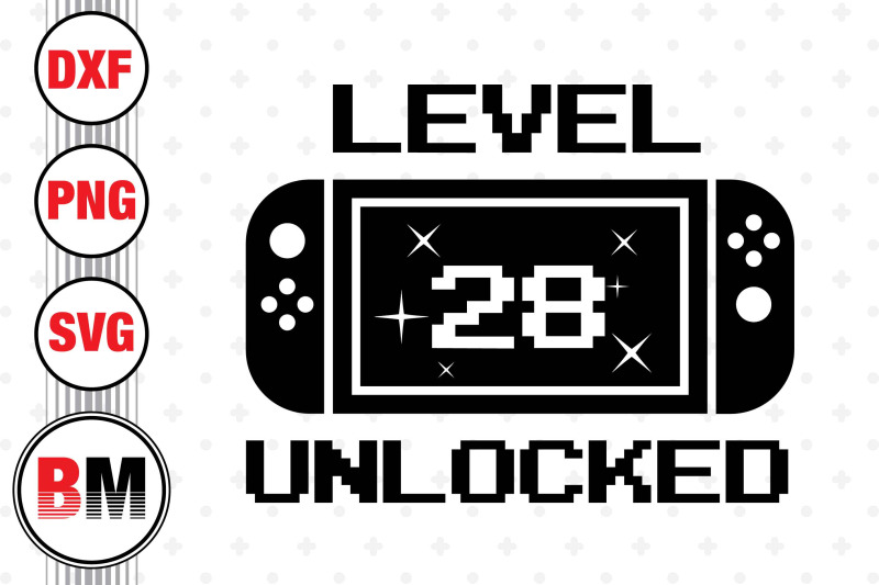 level-28-unlocked-svg-png-dxf-files