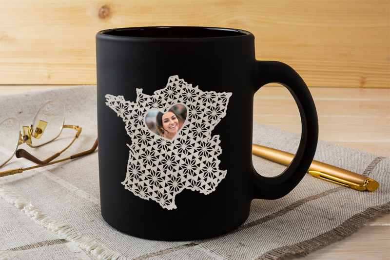 silhouette-of-france-with-a-pattern-svg