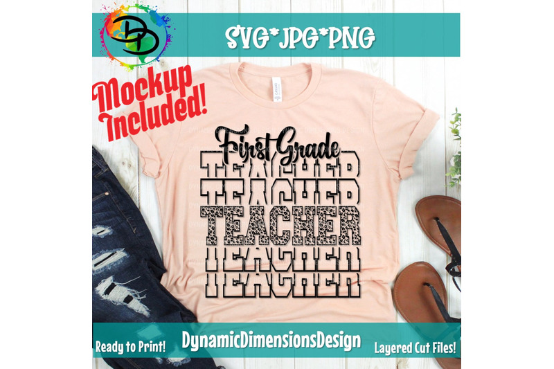 teacher-echo-leopard-first-grade-1st-grade-svg-back-to-school-svg