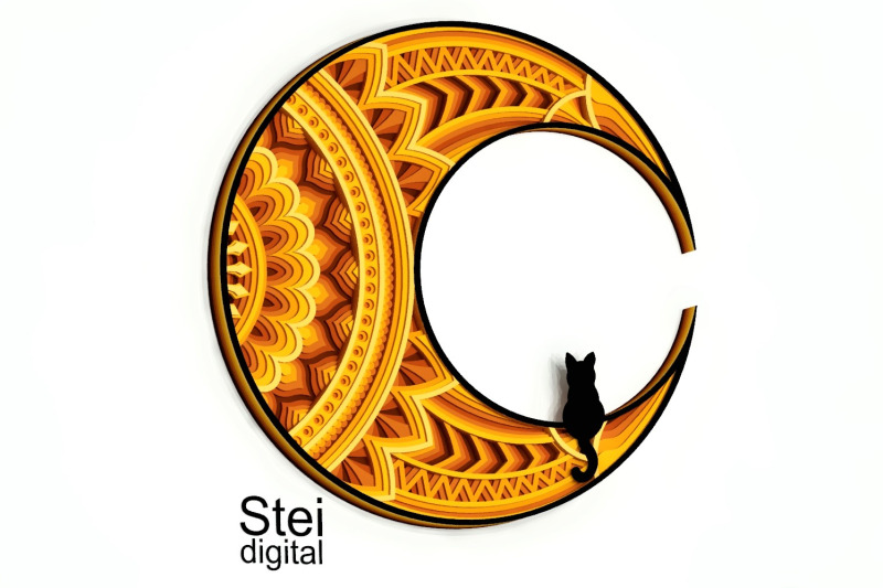 3d-cat-on-the-moon-mandala-svg-dxf-cut-files