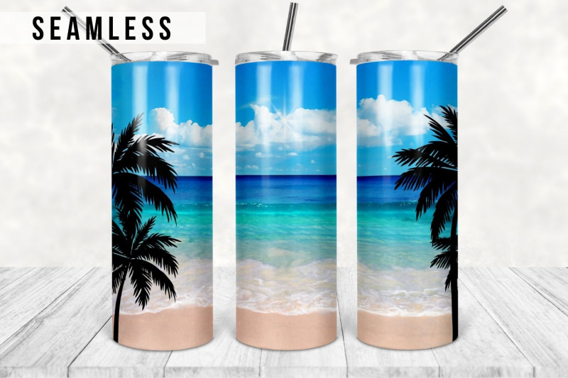 ocean-palm-trees-20oz-skinny-tapered-amp-straight-seamless-tumbler