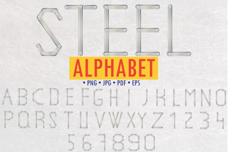 steel-letters-and-numbers-alphabet-clipart-png