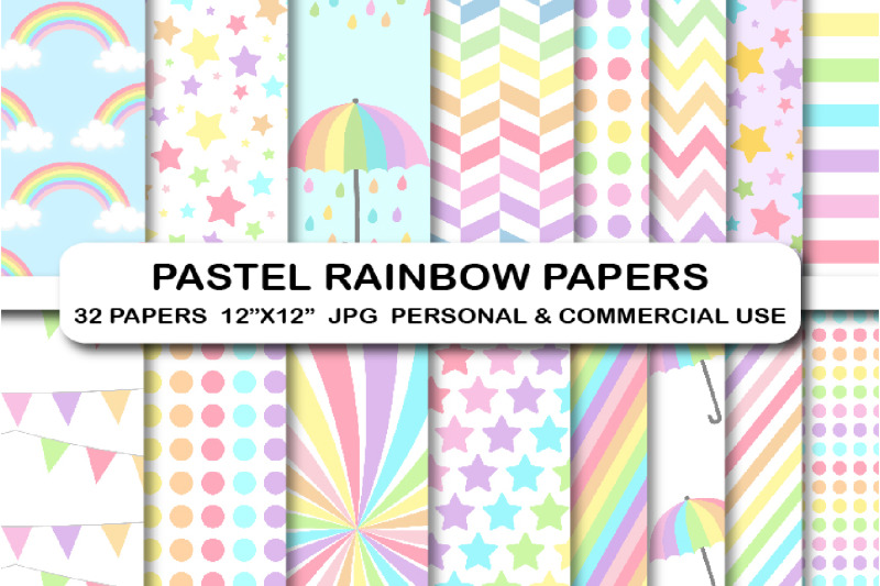 32-pastel-rainbow-digital-papers-pack