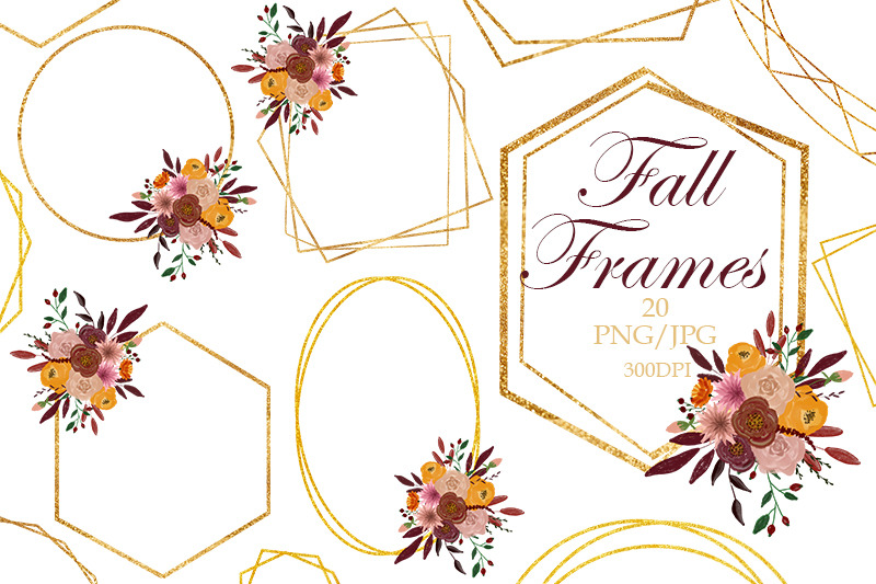 fall-wedding-gold-fall-frames-clipart-20-png-jpg-frames
