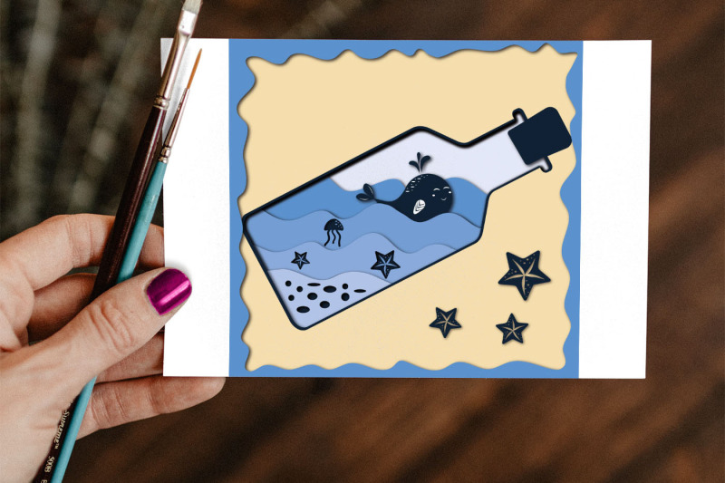 cute-little-whale-in-a-bottle-papercut-svg