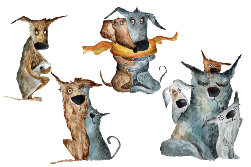 watercolor-dogs