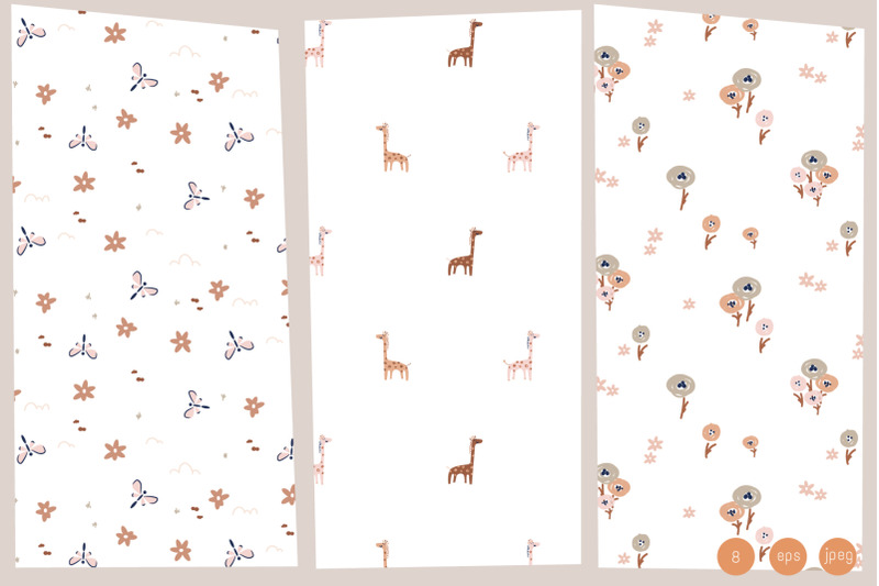 giraffe-baby-seamless-patterns
