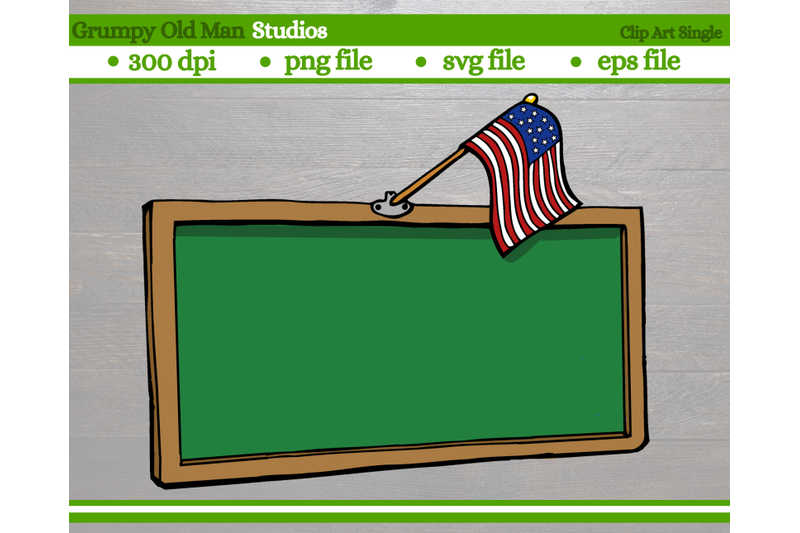 school-green-chalkboard-with-usa-flag