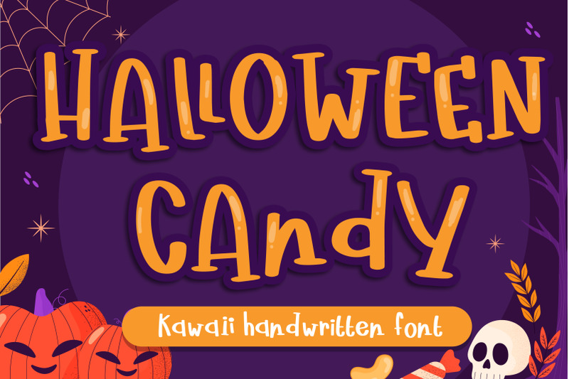 halloween-candy-handwritten-font-cute-kid-font-kawaii