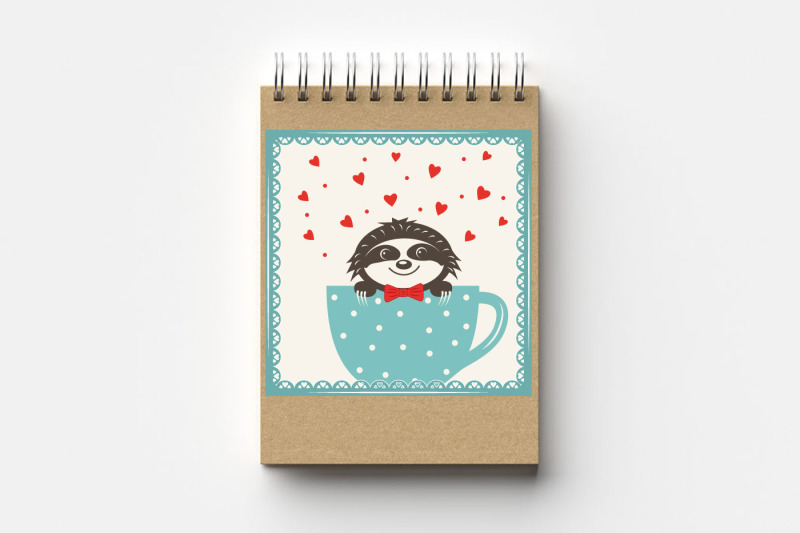 cute-sloth-character-papercut-svg