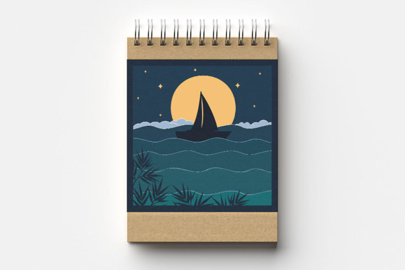 sailboat-on-the-background-of-the-moon-and-stars-papercut