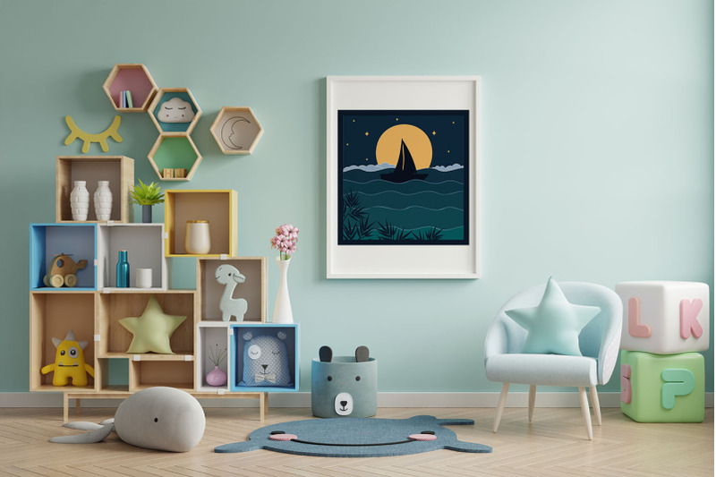 sailboat-on-the-background-of-the-moon-and-stars-papercut