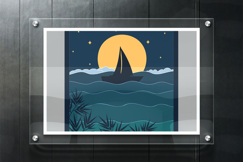 sailboat-on-the-background-of-the-moon-and-stars-papercut