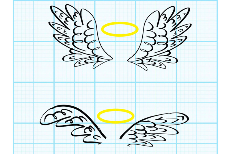 hand-draw-wing-angel