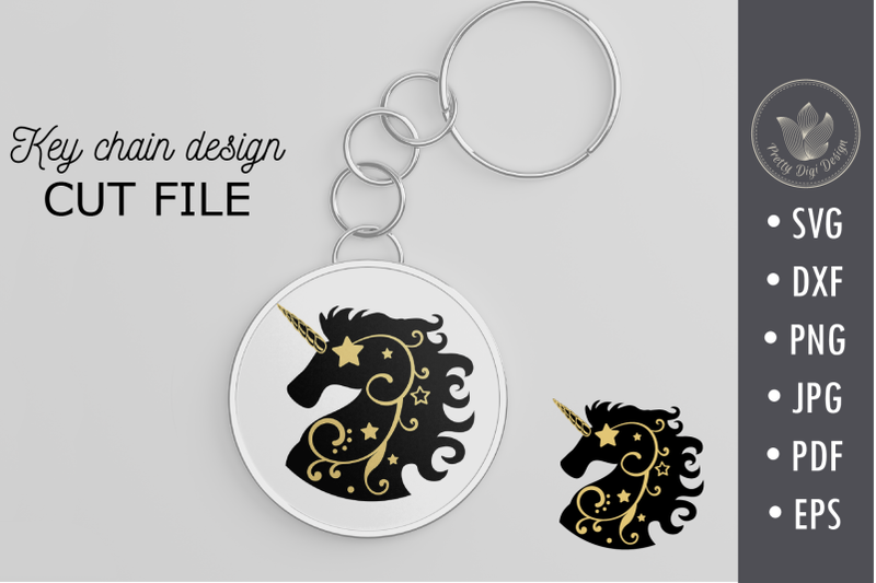 unicorn-key-chain-design-svg-cut-file