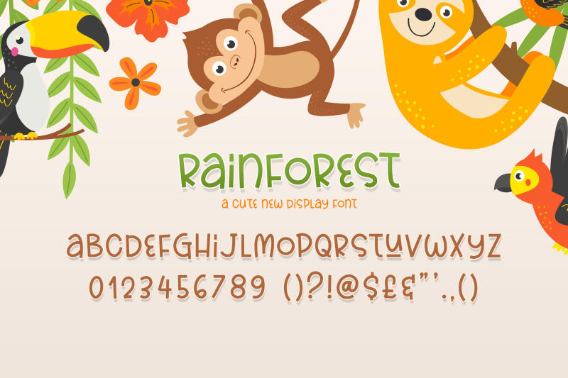 rainforest-font-cute-fonts-kids-fonts-playful-fonts