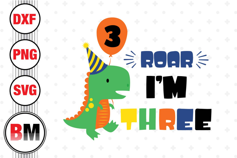 roar-i-039-m-three-saurus-svg-png-dxf-files