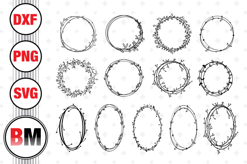 circle-leaf-svg-png-dxf-files