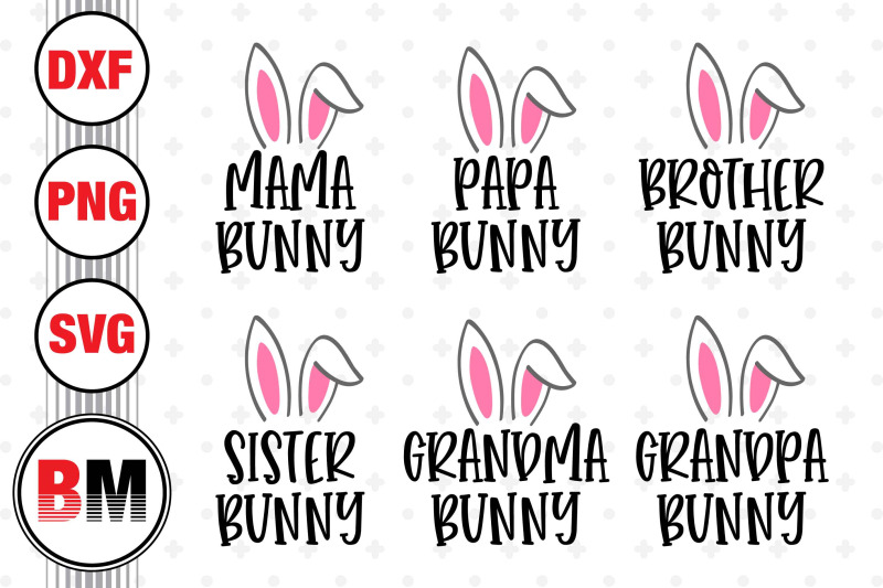 family-bunny-svg-png-dxf-files