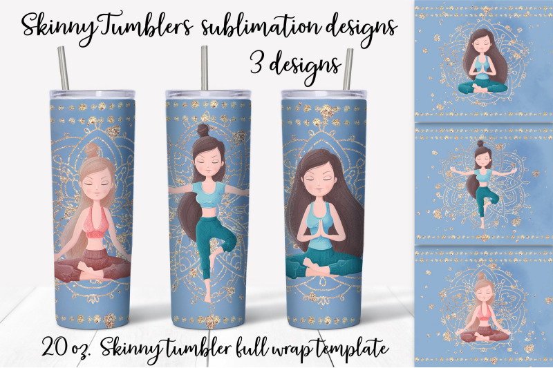 yoga-sublimation-design-skinny-tumbler-wrap-design