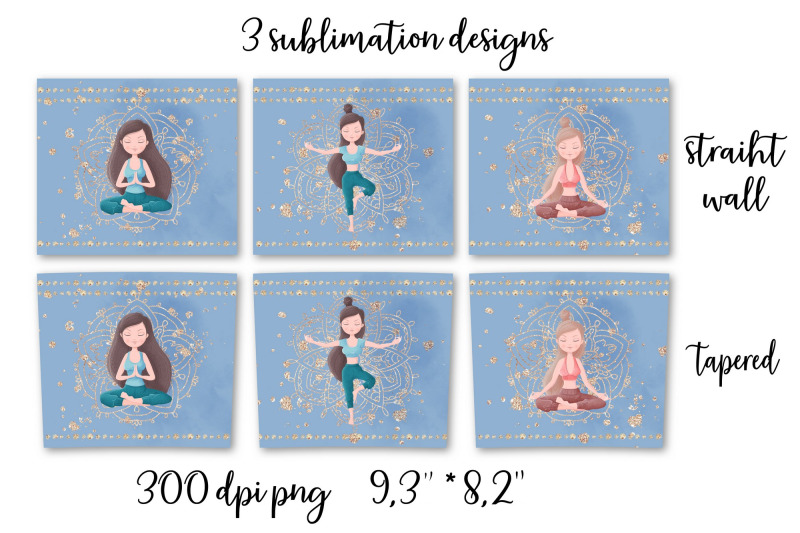 yoga-sublimation-design-skinny-tumbler-wrap-design