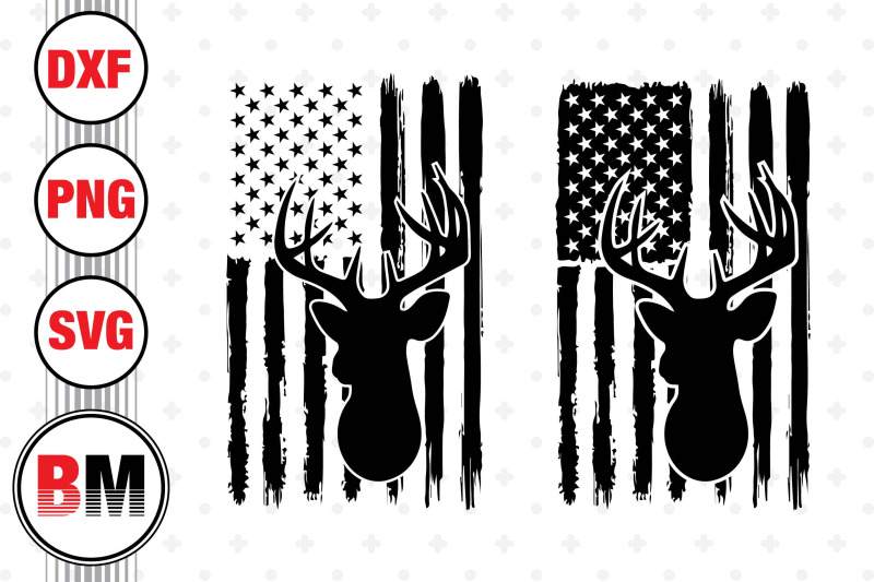 deer-huting-american-flag-svg-png-dxf-files