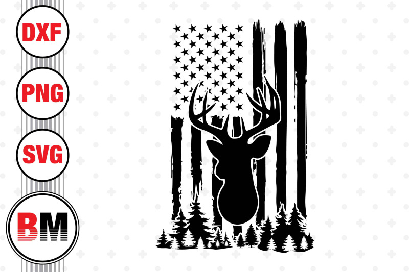 deer-hungting-american-flag-svg-png-dxf-files