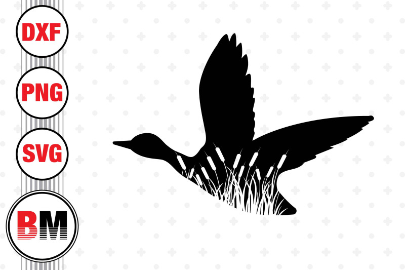 flying-duck-with-reeds-svg-png-dxf-files