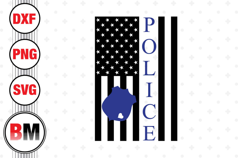 police-american-flag-svg-png-dxf-files