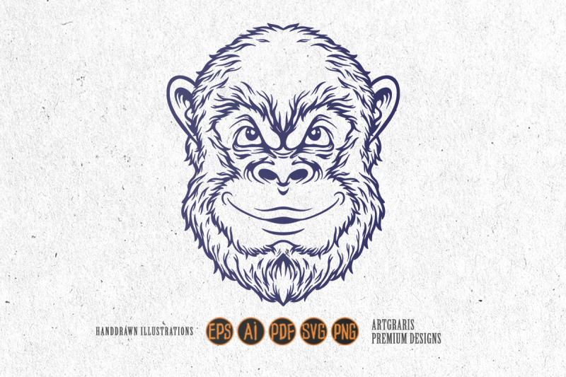 head-cool-monkey-svg-silhouette-illustrations