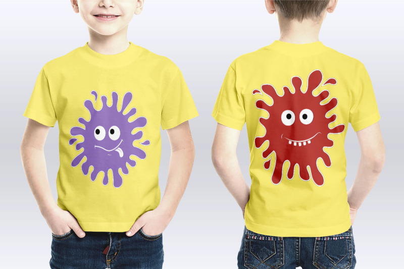 stickers-and-clip-art-color-blots-monsters